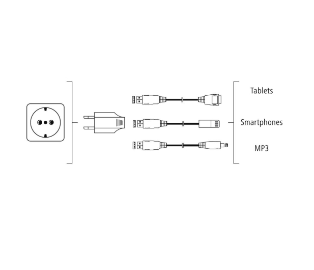 HAMA LADOWARKA SIECIOWA USB (2xUSB) 230V 2,4A - 1405132 - zdjęcie 2
